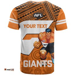personalised giants football t shirt gws go champions 2023 polynesian indigenous art