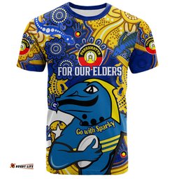 Amazing Aussie Parramatta Eels Naidoc Week Custom T-shirt - For Our Elders Go With Sparky T-shirt