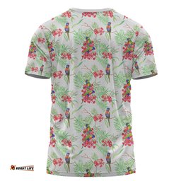 Amazing Aussie Australia Rainbow Lorikeets T-shirt - Rainbow Lorikeets Colorful Tropical Exotic Flowers T-shirt