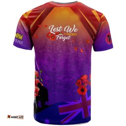 Amazing Aussie Melbourne Storm T-Shirt - Custom Melbourne Storm Remembrance Day Lest We Forget Poppies T-Shirt