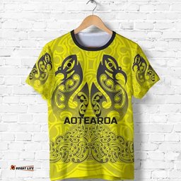 custom personalised aotearoa maori rugby t shirt new zealand mount taranaki manaia custom text and number