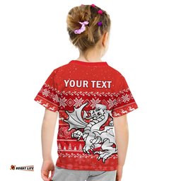 custom personalised dragons rugby t shirt indigenous st george illawarra merry christmas