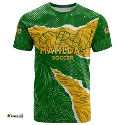 personalised matildas t shirt australia soccer fingerprint dt02