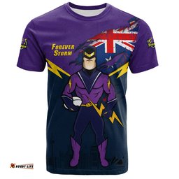 Amazing Aussie Melbourne Storm T-Shirt Custom For Die Hard Fan Australia Flag Scratch Style