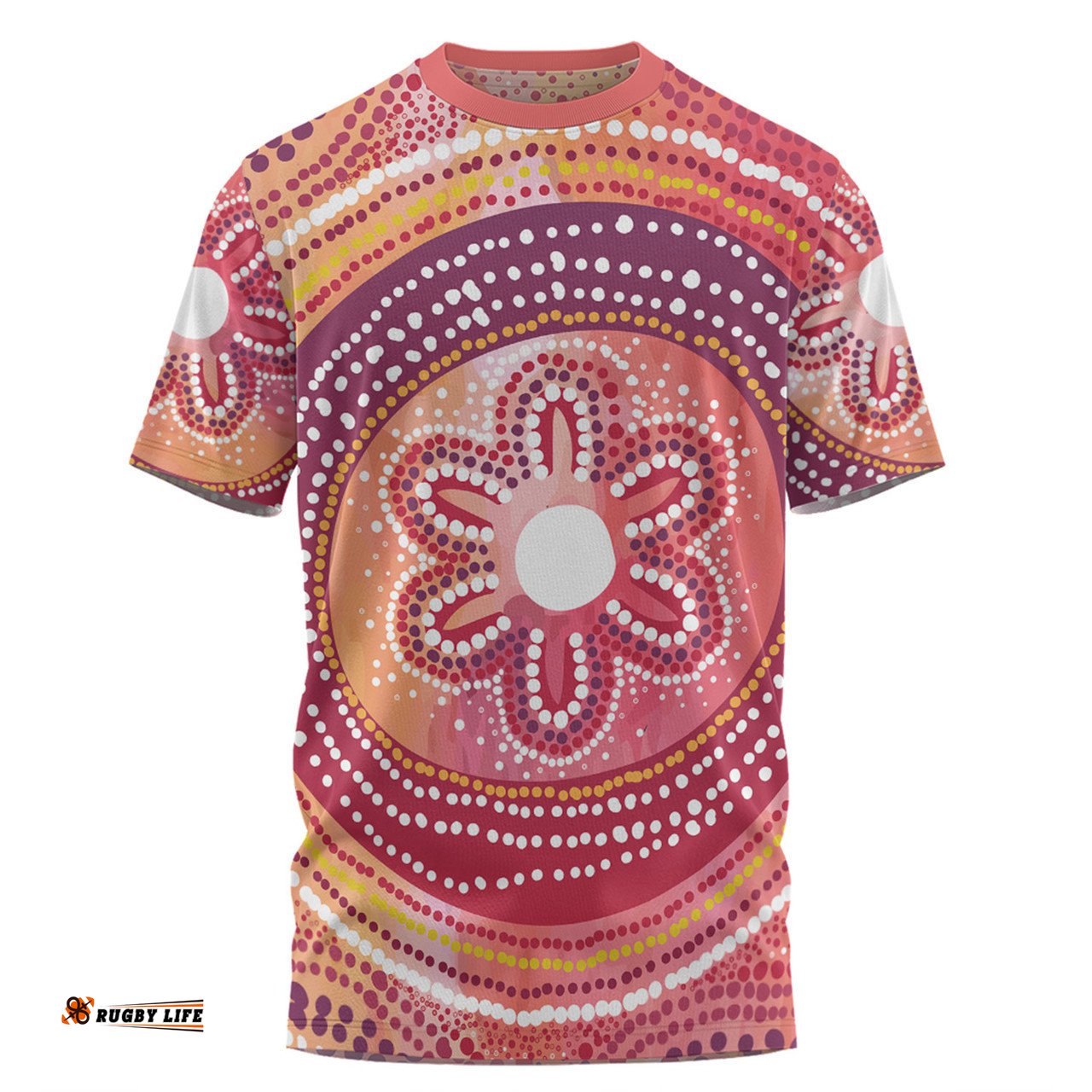 Amazing Aussie Australia Dot Painting Inspired Aboriginal T-shirt - Aboriginal Style Dot T-shirt