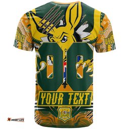 Amazing Aussie Wallabies T-shirt - Custom Super Indigenous Wallabies Championship Scratch Style T-shirt