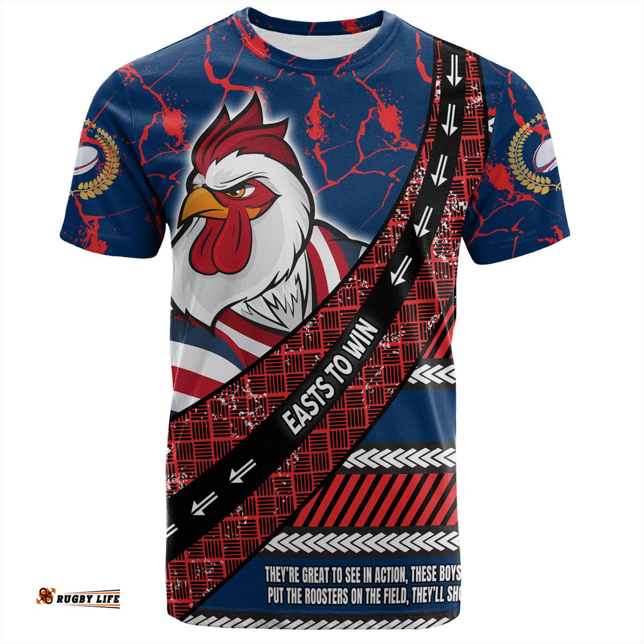 Amazing Aussie Sydney Roosters T-Shirt - Theme Song For Rugby With Sporty Style