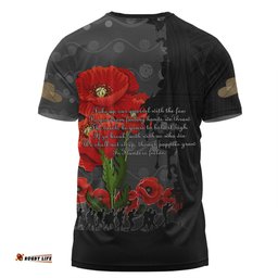 Amazing Aussie Australia Anzac Day Custom T-shirt - Australian And New Zealand Warriorsers In Flanders Fields Poppy Flowers V2 T-shirt