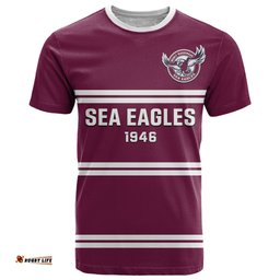 personalised sea eagles rugby t shirt manly warringah maroon sporty style