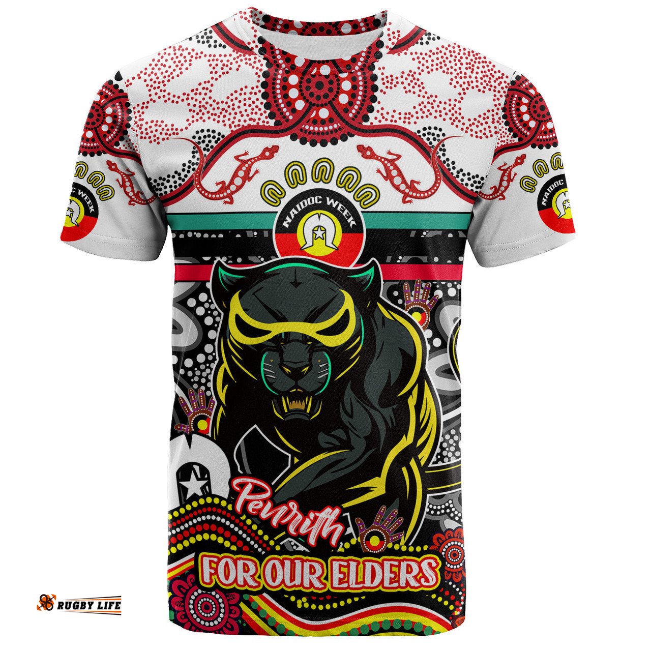 Amazing Aussie Penrith Panthers Naidoc Week Custom T-shirt - For Our Elders Home Jersey T-shirt