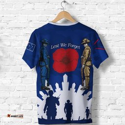 custom personalised australian anzac day t shirt camouflage mix fern new zealand