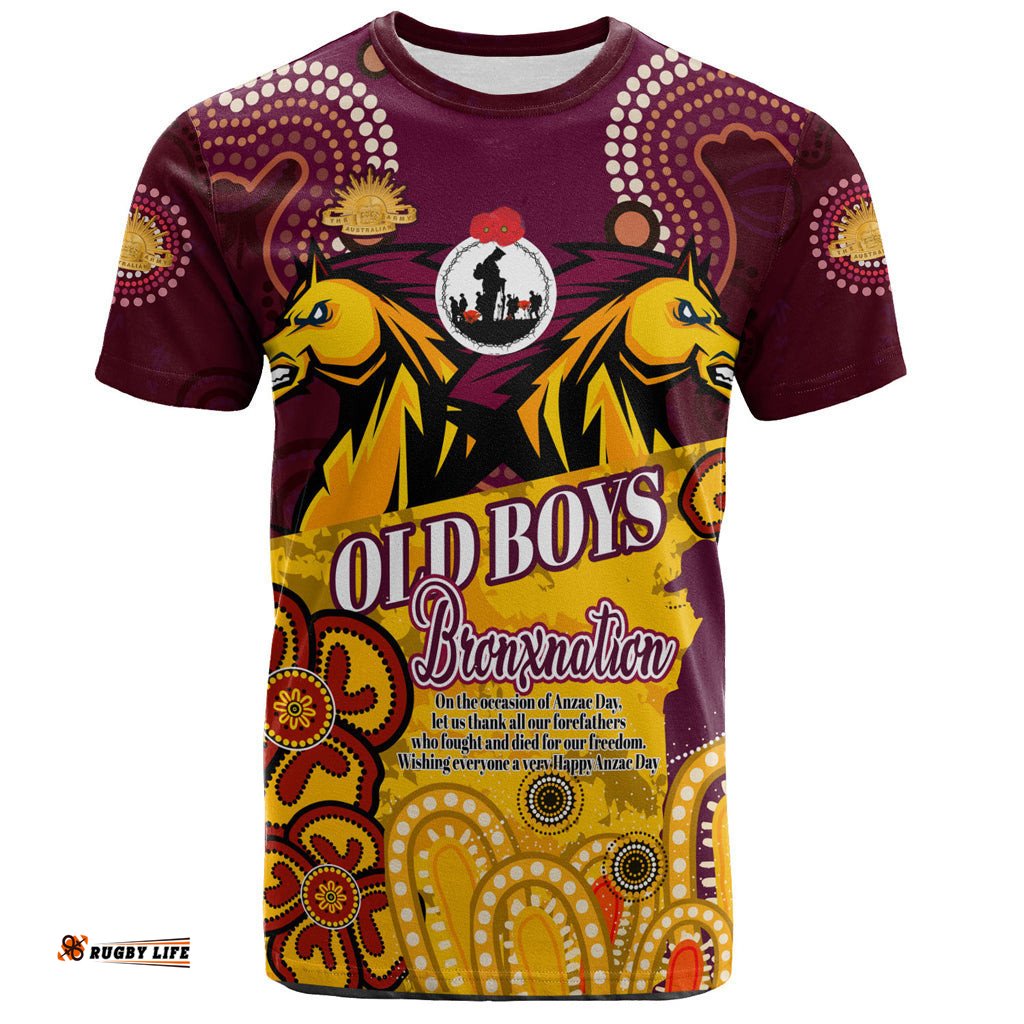 australia brisbane anzac day custom t shirt old boys bronxnation t shirt