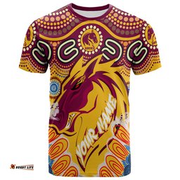 Amazing Aussie Brisbane Broncos Custom T-Shirt - Indigenous Bronxnation Sport T-Shirt