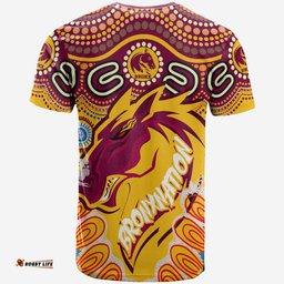 Amazing Aussie Brisbane Broncos Custom T-Shirt - Indigenous Bronxnation Sport T-Shirt