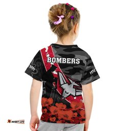 essendon football anzac 2023 t shirt bombers aboriginal mix poppy camouflage