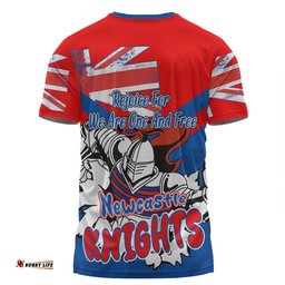 Amazing Aussie Newcastle Knights T-Shirt - Happy Australia Day We Are One And Free