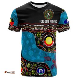 Amazing Aussie Naidoc Week T-shirt - Custom Australia Culture Art With River And Tortoise Aboriginal Inspired Dot Art T-shirt