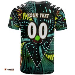 Amazing Aussie Wallabies Rugby T-shirt - Custom Kangaroo Rugby Championship Sport Aboriginal Inspired Culture Personalised Player And Number T-shirt