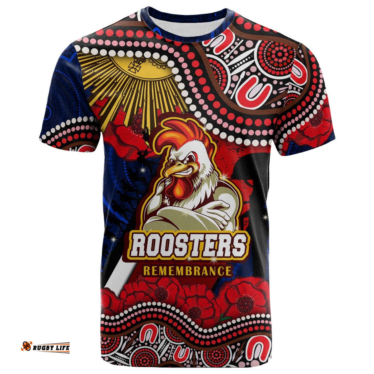 Amazing Aussie Australia Sydney Anzac Custom T-Shirt - Anzac Day Sydney Aboriginal Inspired T-Shirt