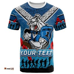 Amazing Aussie Canterbury-Bankstown Bulldogs T-Shirt - Custom Anzac Canterbury-Bankstown Bulldogs T-Shirt
