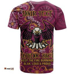 personalised sea eagles naidoc week 2024 t shirt aboriginal fire burning sparks