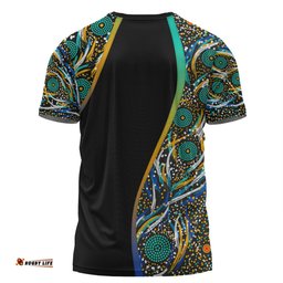 Amazing Aussie Australia Aboriginal Custom T-shirt - Color Dot Dreamtime T-shirt