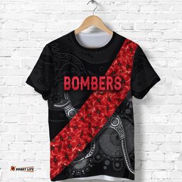 essendon bombers t shirt anzac day indigenous blackAmazing Aussie