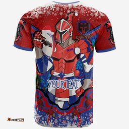 Amazing Aussie Newcastle Knights Christmas T-shirt - Custom Merry Christmas Newcastle Knights Indigenous T-shirt