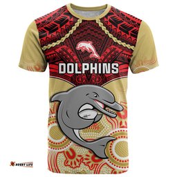 personalised dolphins rugby t shirt aboriginal mix polynesian pattern
