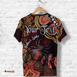 custom personalised australian astrology t shirt scorpio redback spider zodiac aboriginal vibes red