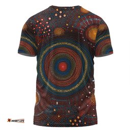 Amazing Aussie Australia Aboriginal T-shirt - Personalised Aboriginal Inspired Patterns