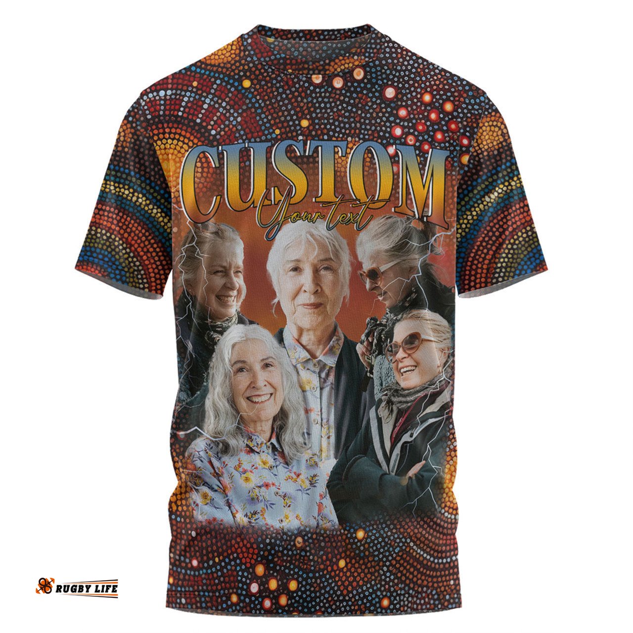 Amazing Aussie Australia Aboriginal T-shirt - Personalised Aboriginal Inspired Patterns