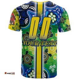 Amazing Aussie North Queensland Cowboys T-shirt - Custom North Queensland Cowboys Logo Aboriginal Inspired Indigenous Sport Style T-shirt