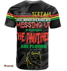 Amazing Aussie Penrith Panthers Mother's Day T-Shirt - Screaming Mom and Crazy Fan