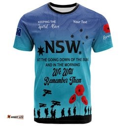 australia new south wales anzac custom t shirt keeping the spirit alive t shirt