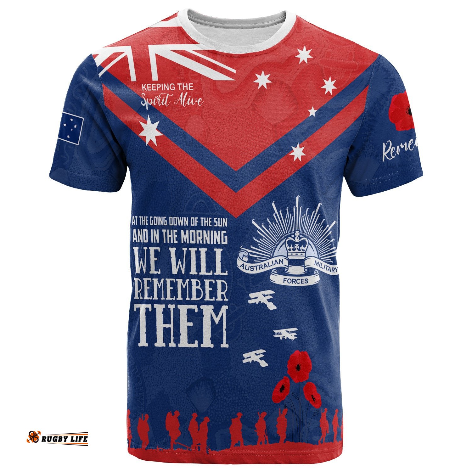 australia newcastle anzac custom t shirt keeping the spirit alive t shirt