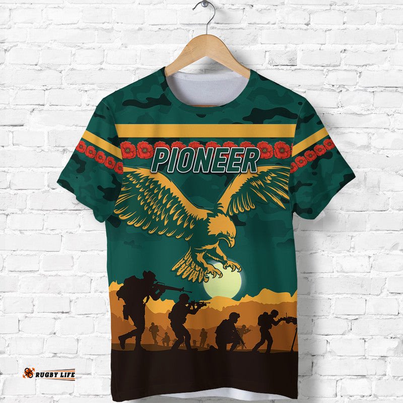 pioneer football club anzac t shirt simple style