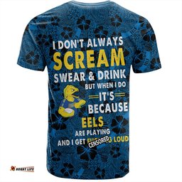 Amazing Aussie Parramatta Eels Sport T-Shirt - Scream With Tropical Patterns