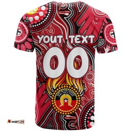 personalised naidoc week 2024 st kilda saints t shirt australian aboriginal hand painting dt02