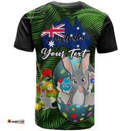 custom personalised australia easter day t shirt bilby with eggs tropical style