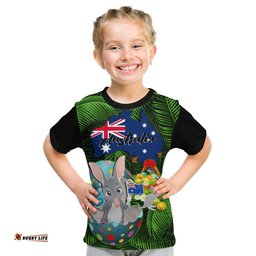 custom personalised australia easter day t shirt bilby with eggs tropical style
