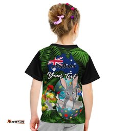 custom personalised australia easter day t shirt bilby with eggs tropical style