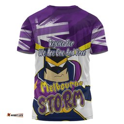 Amazing Aussie Melbourne Storm T-Shirt - Happy Australia Day We Are One And Free V2