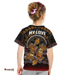 custom personalised australia valentine t shirt aboriginal couple lizards my love