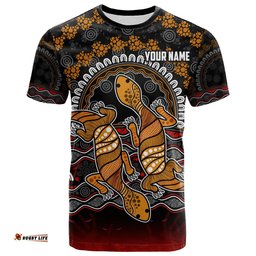 custom personalised australia valentine t shirt aboriginal couple lizards my love
