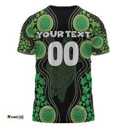 Amazing Aussie Australia T-Shirt - Aboriginal Art Green Turtle Inspired