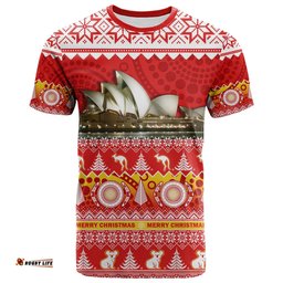 custom personalised australia t shirt sydney opera house aboriginal art merry christmas