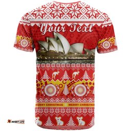 custom personalised australia t shirt sydney opera house aboriginal art merry christmas