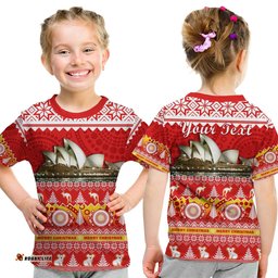 custom personalised australia t shirt sydney opera house aboriginal art merry christmas