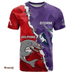 personalised storm mix dolphins rugby t shirt sporty version
